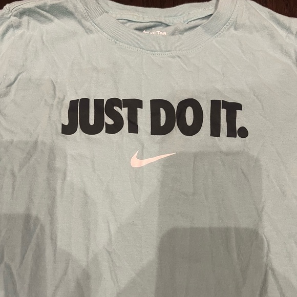 Nike Light Blue 'Just Do It' T-Shirt - Picture 3 of 4